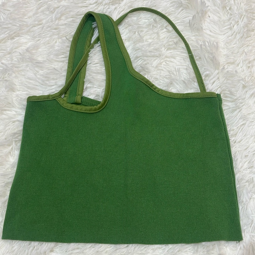 Green Women's Funky One Shoulder Top